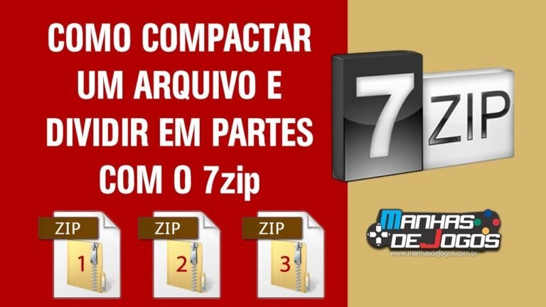 Como compactar um arquivo e dividir em partes com o 7zip