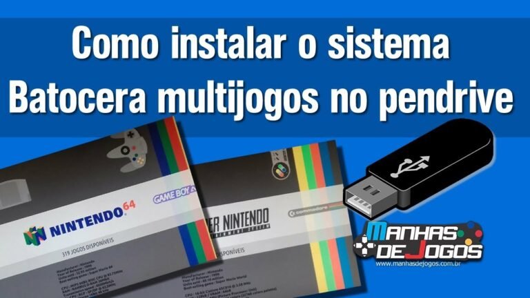 Como instalar o sistema Batocera PC multi- jogos no pendrive