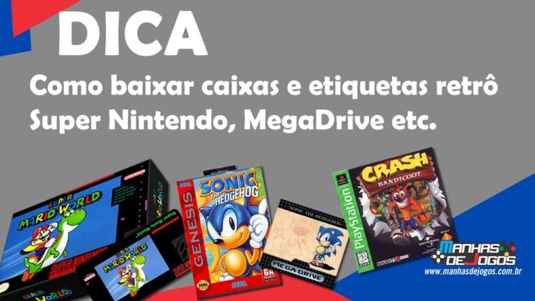 Como baixar caixas e etiquetas(Labels) retrô - Super NintendoMegaDrive