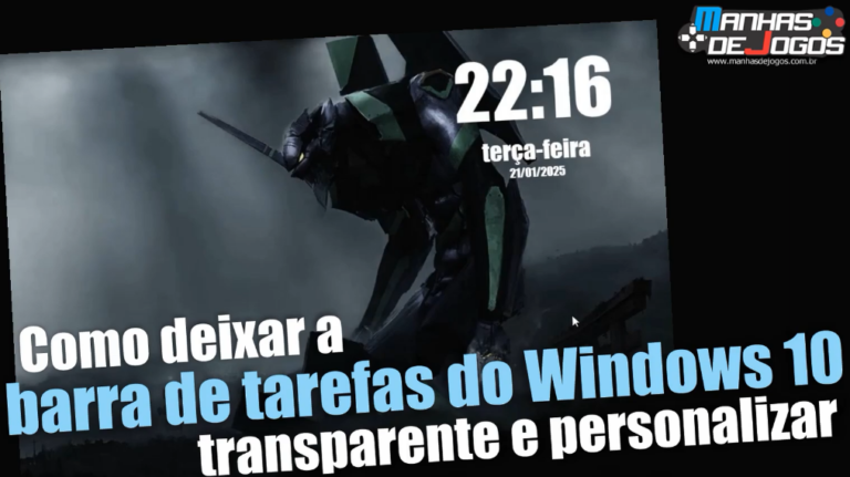 Deixando a barra de tarefas do Windows 10 transparente e fazendo personalizações