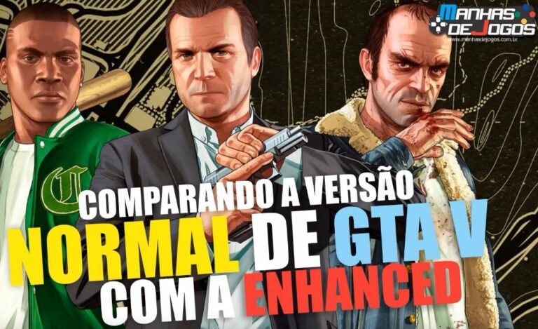 Testando a versão normal de GTA V e a GTA: Enhanced