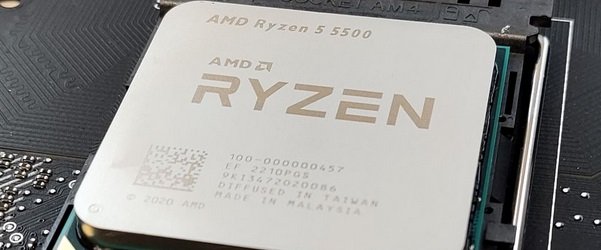 PC Gamer com o processador AMD Ryzen 5 5500 e a RTX 5050